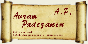 Avram Padežanin vizit kartica
